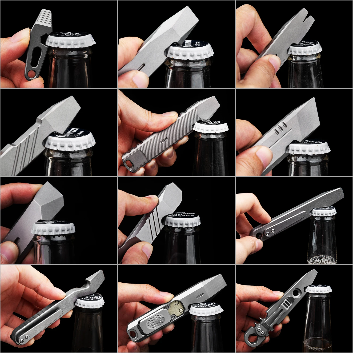 Titanium Alloy Pry Bar Bottle Opener Screwdriver EDC Multifunctional Tool Carry It With You Outdoors