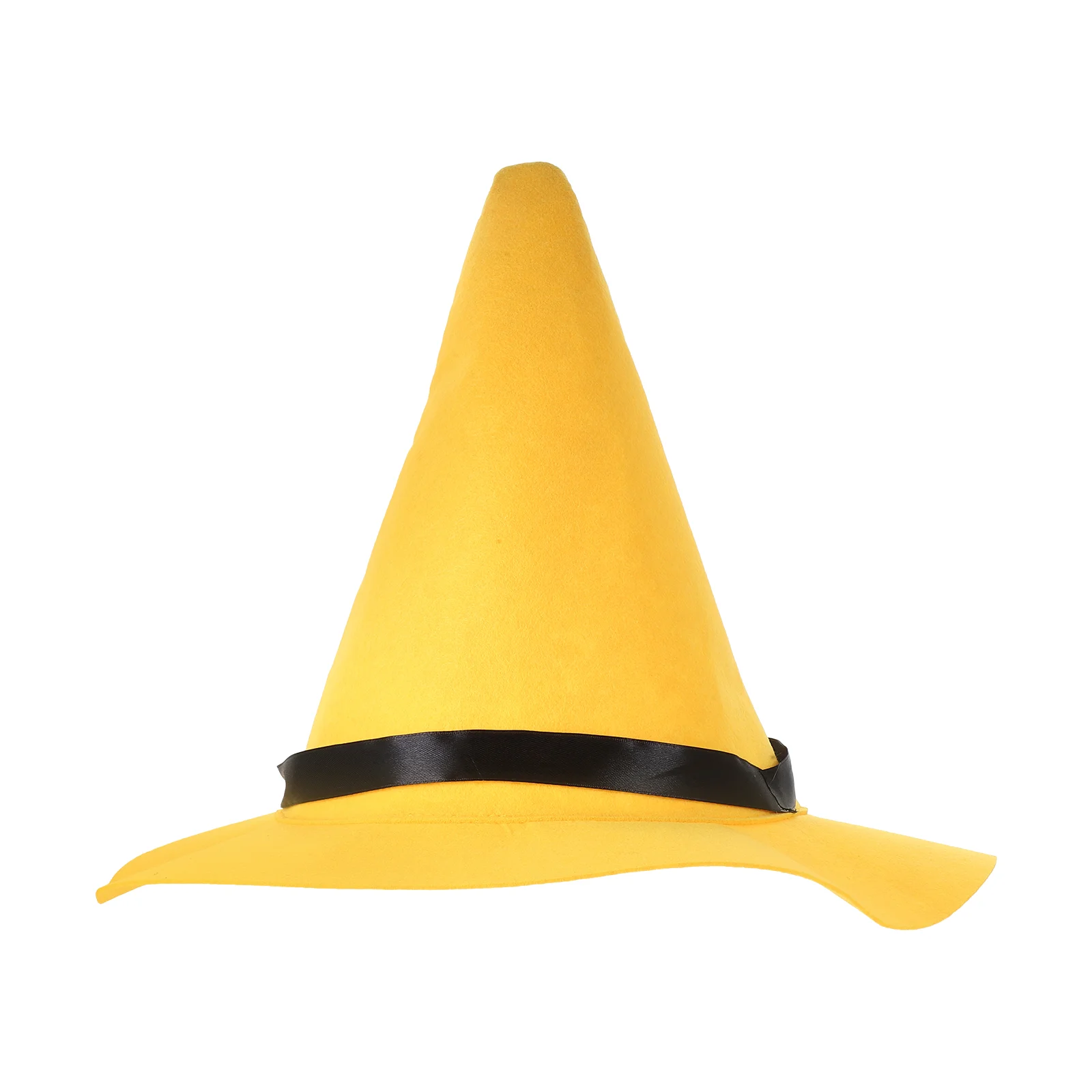 Witch Hats for Women Halloween Costumes Decorative Decorations Yellow Felt Cloth