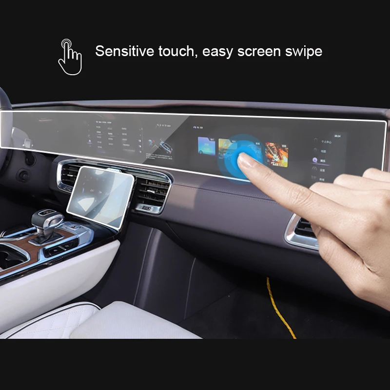 Car GPS Navigation Screen Protect Tempered Film For HONGQI E-HS9 2022-PresentAuto Dashboard Display Sticker Interior Accessories