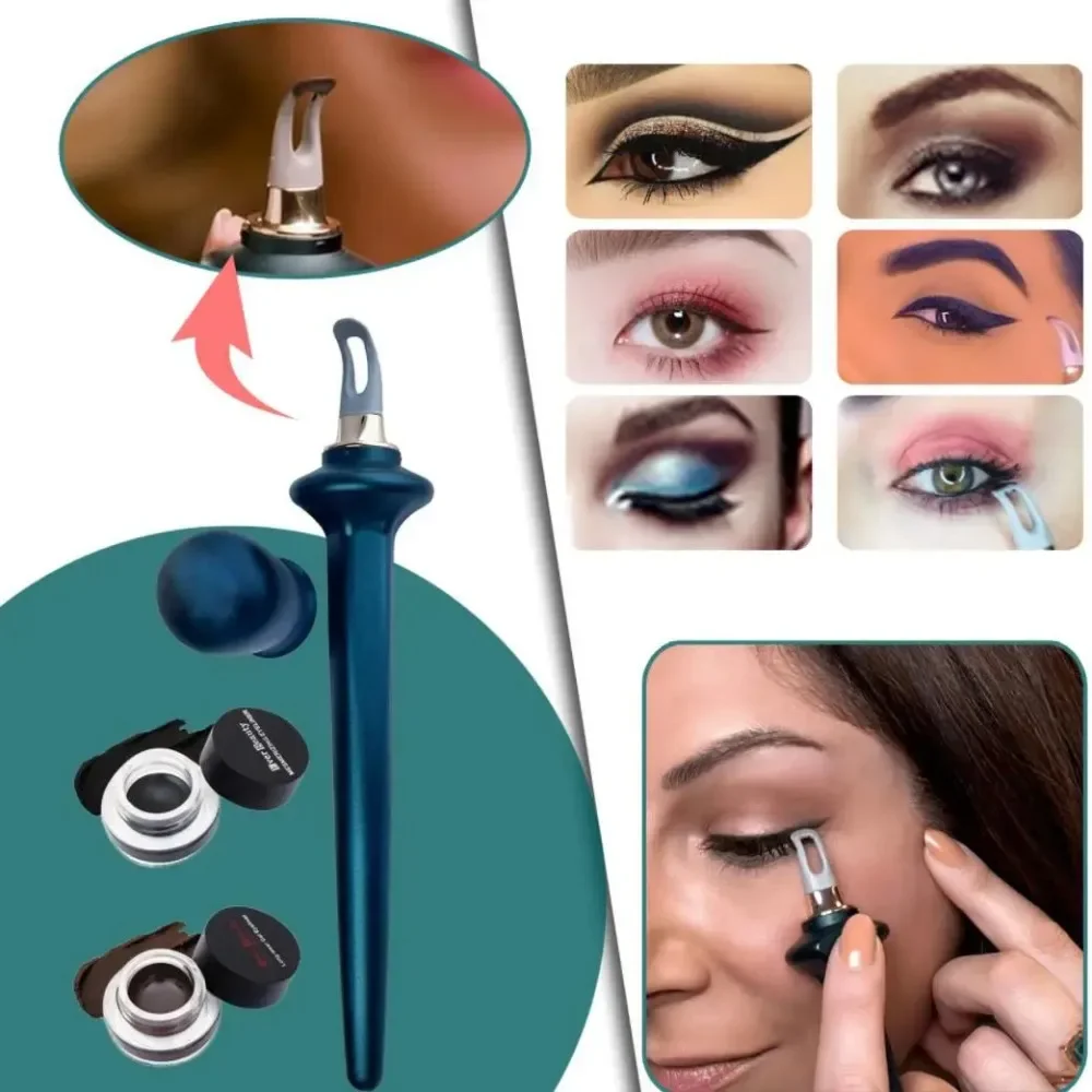 Outils de guide d'eye-liner en silicone réutilisables, eyeliner facile, gel sans saut, brosse pour les yeux, mains tremblantes, nouveau, 2024, 1 pièce