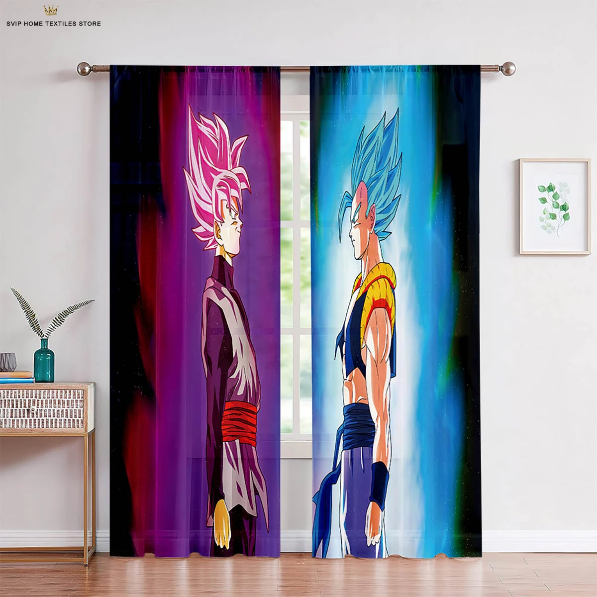 Cartoon Hot-Blooded Anime Japanese-Style Printed Curtains For Living Room Study Dormitory Children's Room Decorative Curtains