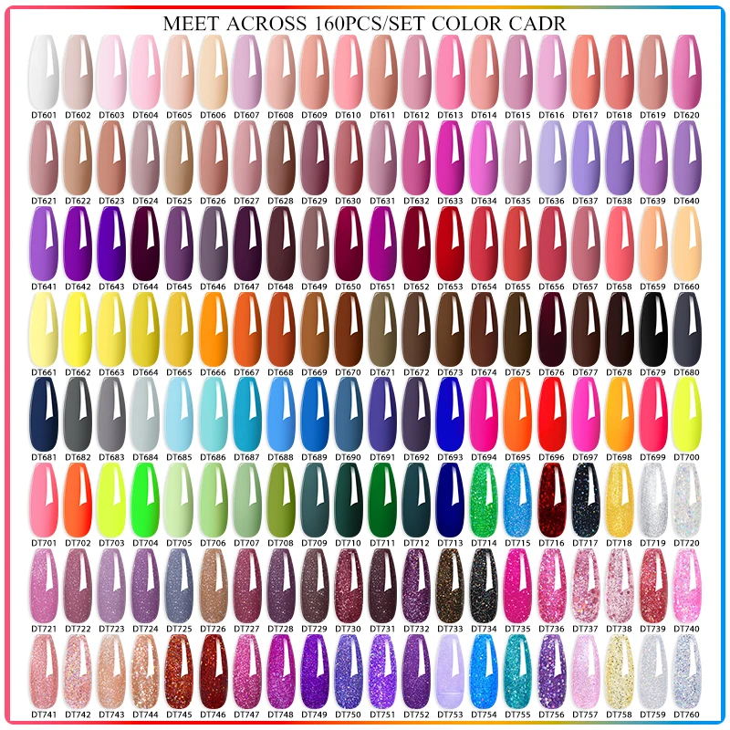 

140/160pcs Colorful Gel Nail Polish Set Nail Art Semi-permanent Varnish Soak Off Uv LED Gel Professional Manicure Set Nails Kit