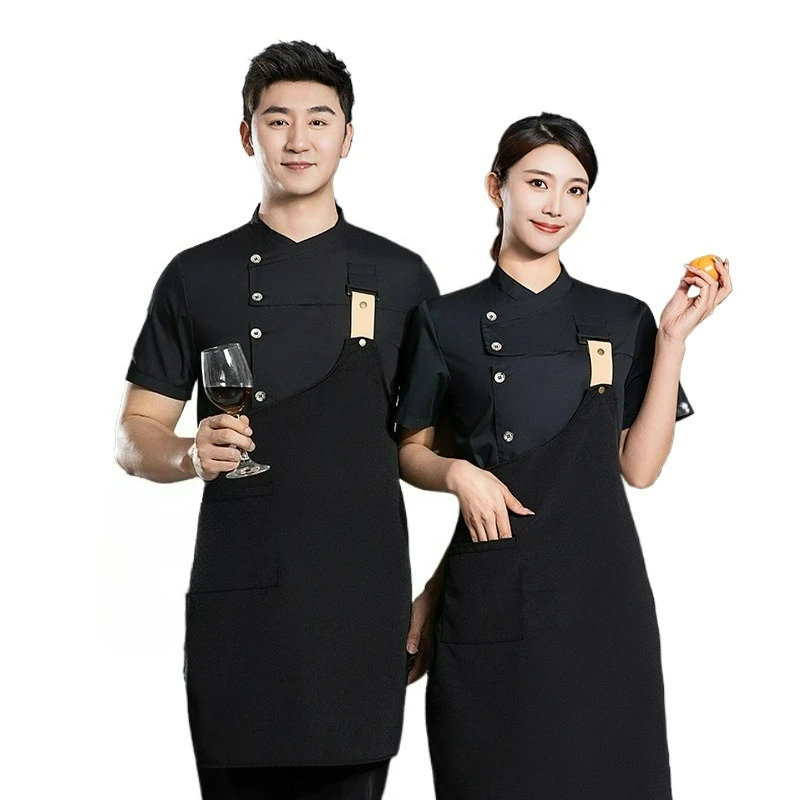 مجموعة زي الشيف للرجال والنساء في مطعم الفندق وسترة النادل ومريلة