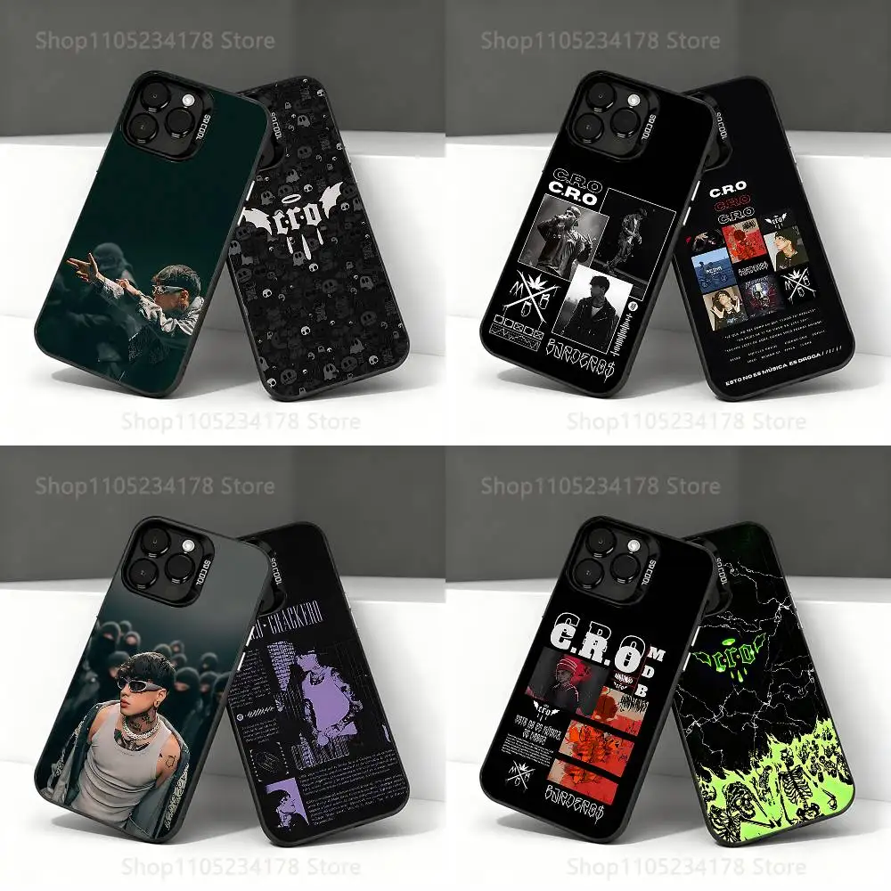 

C.R.O Crocraxker Rapper Phone Case For iPhone 17,16,15,14,13,12,11,Pro,Max,Plus,E,Air,Mini Black Tpu IMD Cover