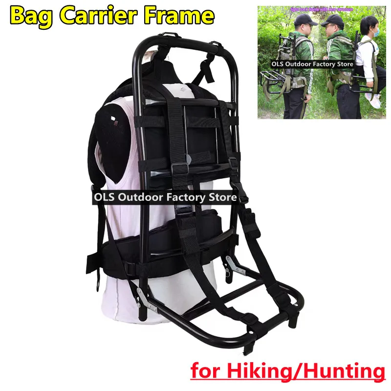 

Heavy Carrying Backpack Frame Portable Foldable Outdoor Hiking Camping Hunting Carrier Bag Frame Aluminum Alloy 60kg Loading