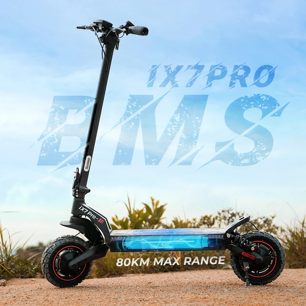 iScooter iX7pro Electric Scooter 2000W 17.5Ah Scooter Dual Motor Anti-skid Off Road Pneumatic Tire 80km Range 60km/h eScooter