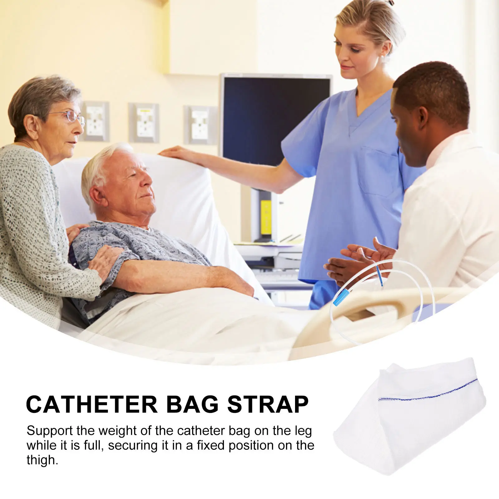 Catheter Leg Strap Urine Bag Fixing Belt High Grade Materials Safe Durable Non Restrictive Movement Good Workmanship Details