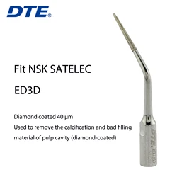 DTE Dental Ultrasonic Scaler Tip ED3D With Diamond Coated Root Canal Periodontics Endodontics Tools Compatible With NSK SATELEC