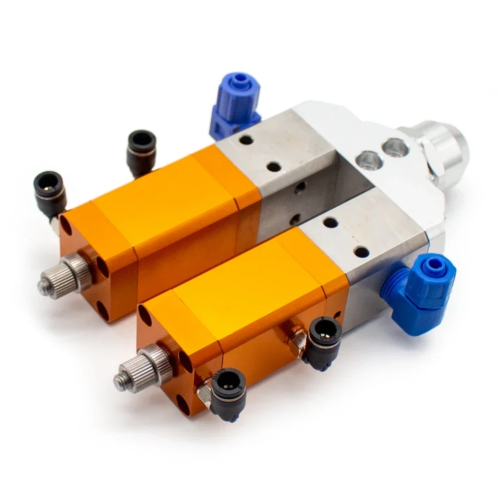 Double Liquid Dispensing Valve Industrial Suction Type High Flow Dispenser AB 1:1 Two-Component High Precision Dispensing Valve