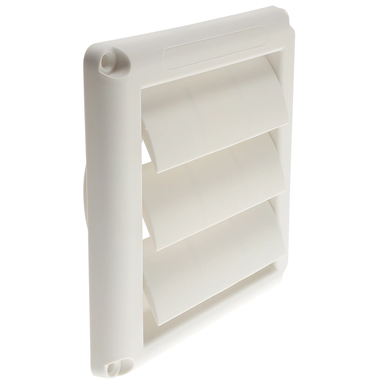 

4 Inch Air Conditioner Outlet Vent Covers White Plastic Durable Construction Prevent Damage Louvered Vent Cover Outdoor Exhaust