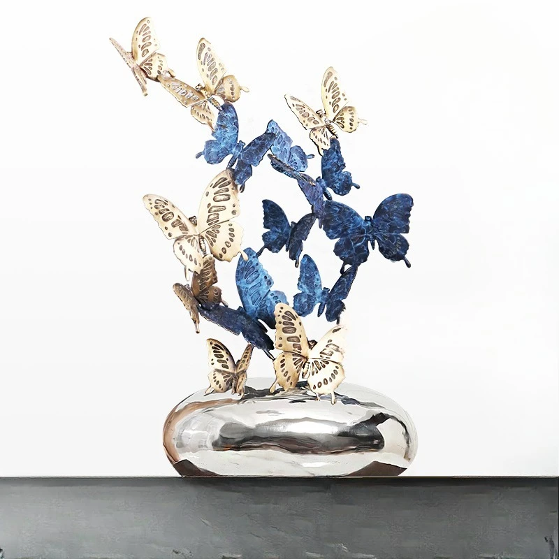 

Copper butterfly ornaments New Chinese living room decorations