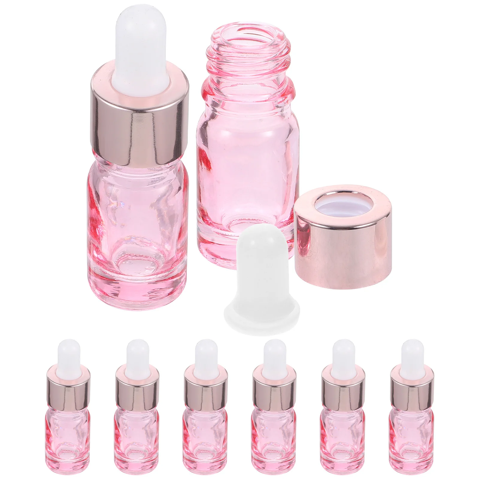 8 قطع من زجاجات الزيوت العطرية، زجاجات قطارة زجاجية رائعة مانعة للتسرب لاستخراج وتخزين السوائل الدقيق