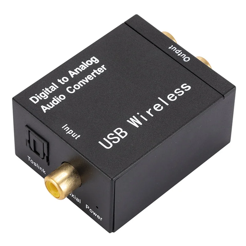 New Digital to Analog Audio Converter Optical Fiber Coaxial Signal to Analog DAC Spdif Stereo 3.5MM Jack 2*RCA Amplifier Decoder