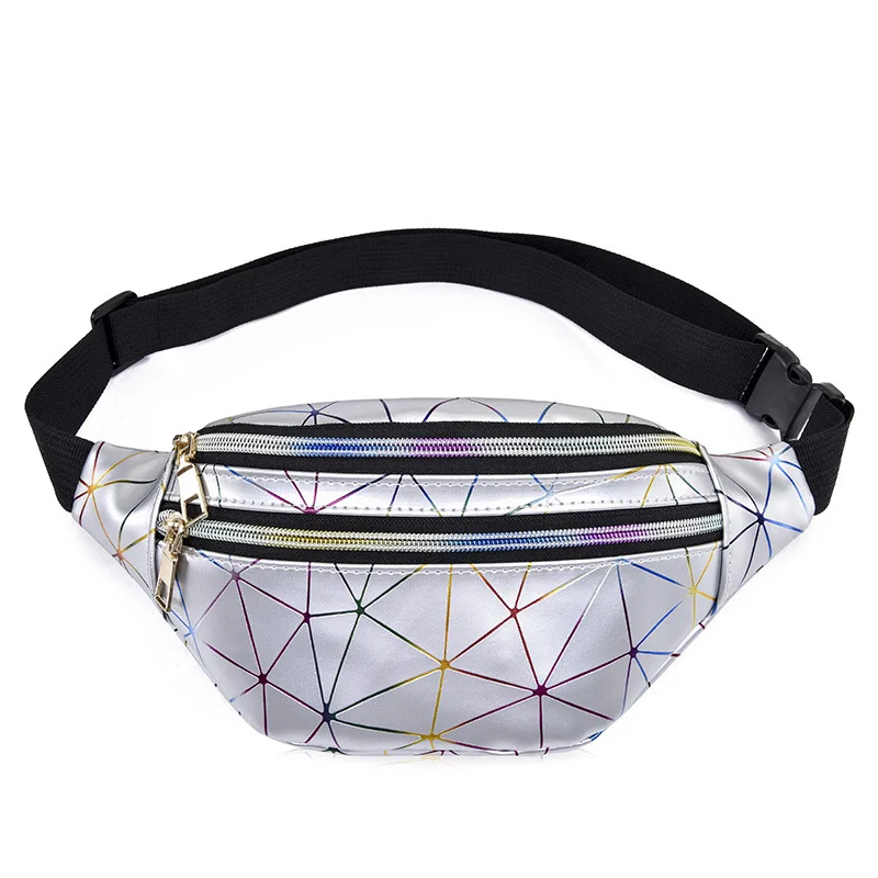 

New Fashion Women Waist Packs Fanny Pack Pouch Hip Purse Satchel Laser Belt Bags Geometric Patterns Wallet