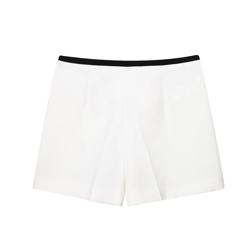 MUJER White Women's Suit Sleeveless Vest 2 Pieces Set for Woman Summer Bermuda Shorts for Women Holiday Outfits Shorts Women Set