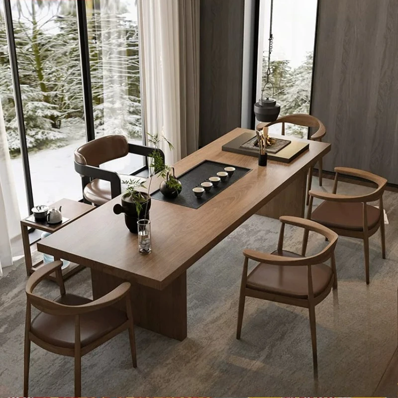

Design Set Dining Table Luxury Decorations Modern Solid Wood Walnut Dining Table Restaurant Nordic Essttisch Furniture For Home