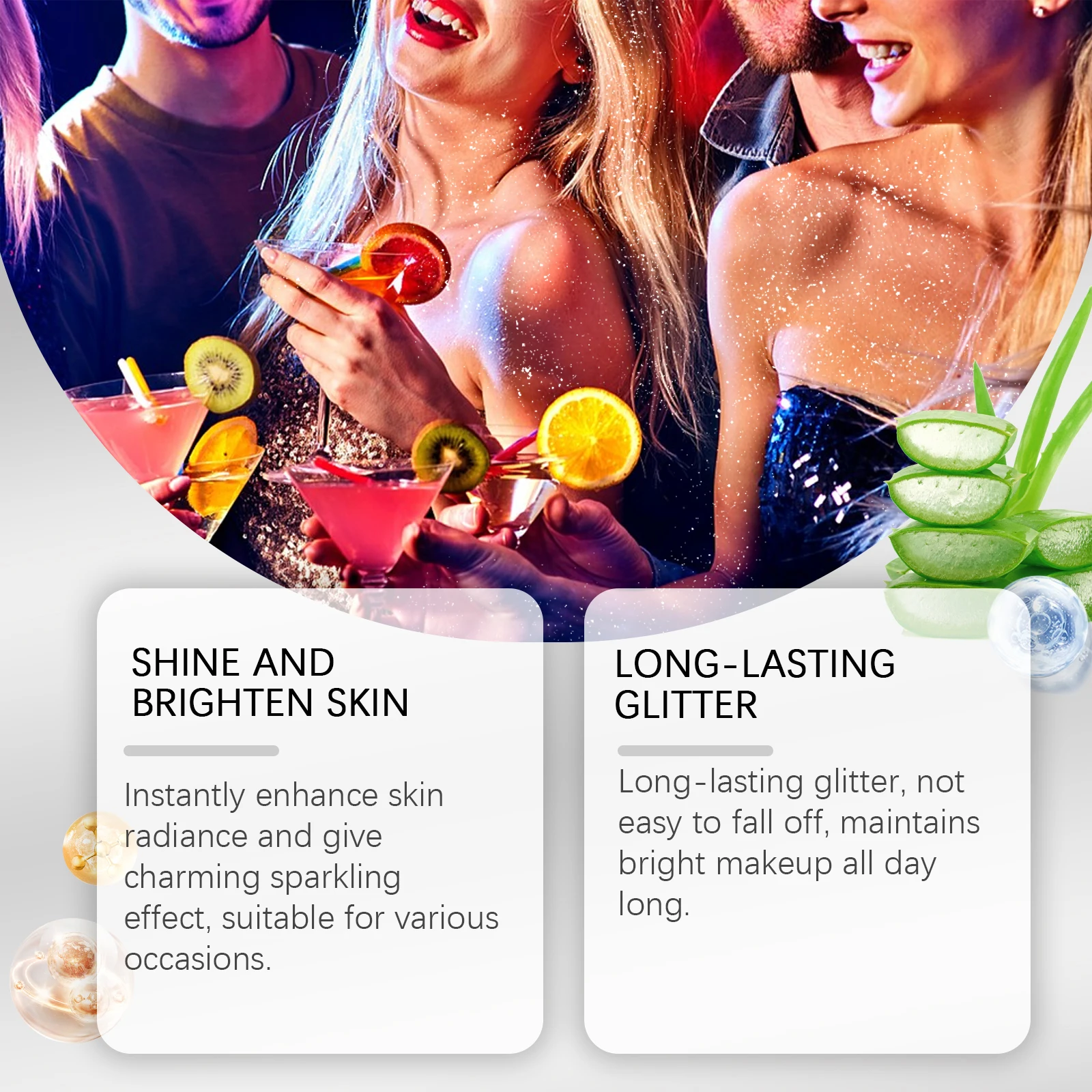 Multiuso Corpo Viso Glitter Spray Vestiti Evidenziatore Polvere Gloss Spray Scintillante Sparkle Polvere universale ad asciugatura rapida