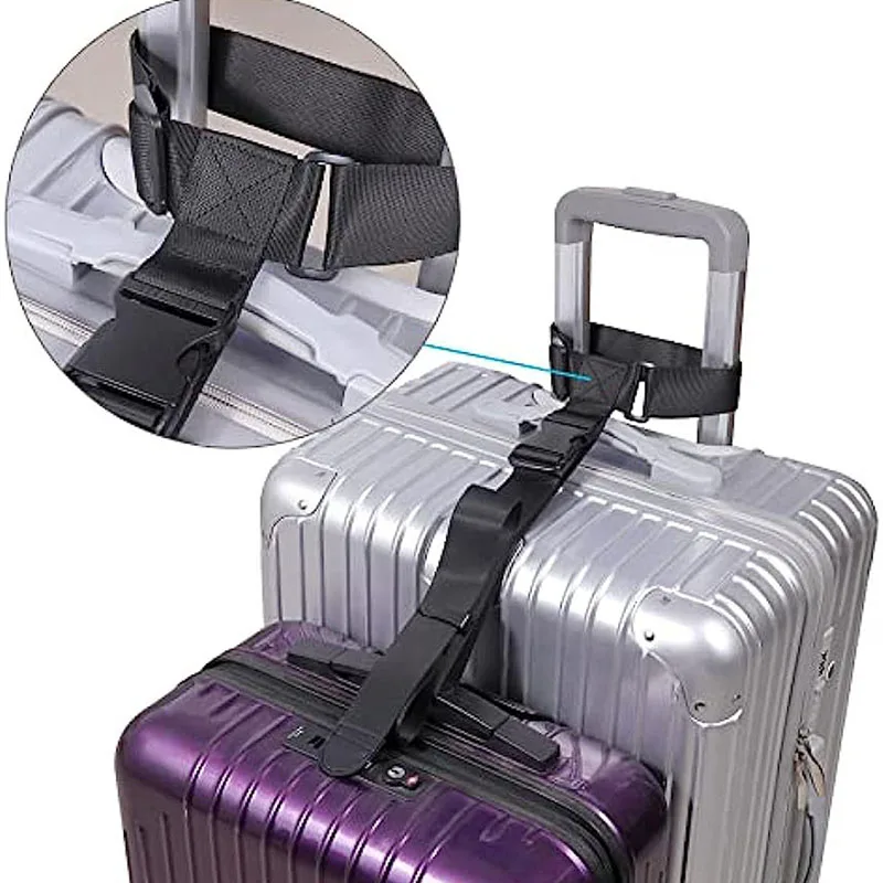 Cinghia per Valigia da Viaggio, Cinghie Elastiche Telescopiche per Valigie, Cinghia di Fissaggio per Borse da Viaggio, Cinghia con Fibbia per Bagagli