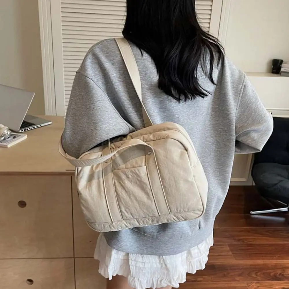 

Милая женская сумка на плечо в корейском стиле, большая вместительная сумка, повседневная сумка для подмышек, однотонная простая большая сумка для путешествий