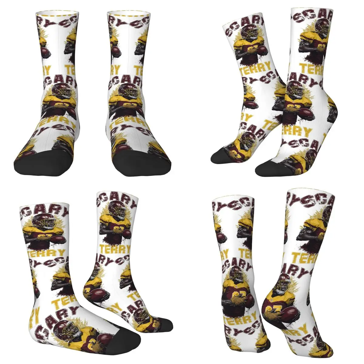 

Scary Terry Washington Commanders Socks Harajuku Sweat Absorbing Stockings All Season Long Socks Accessories Christmas Gifts