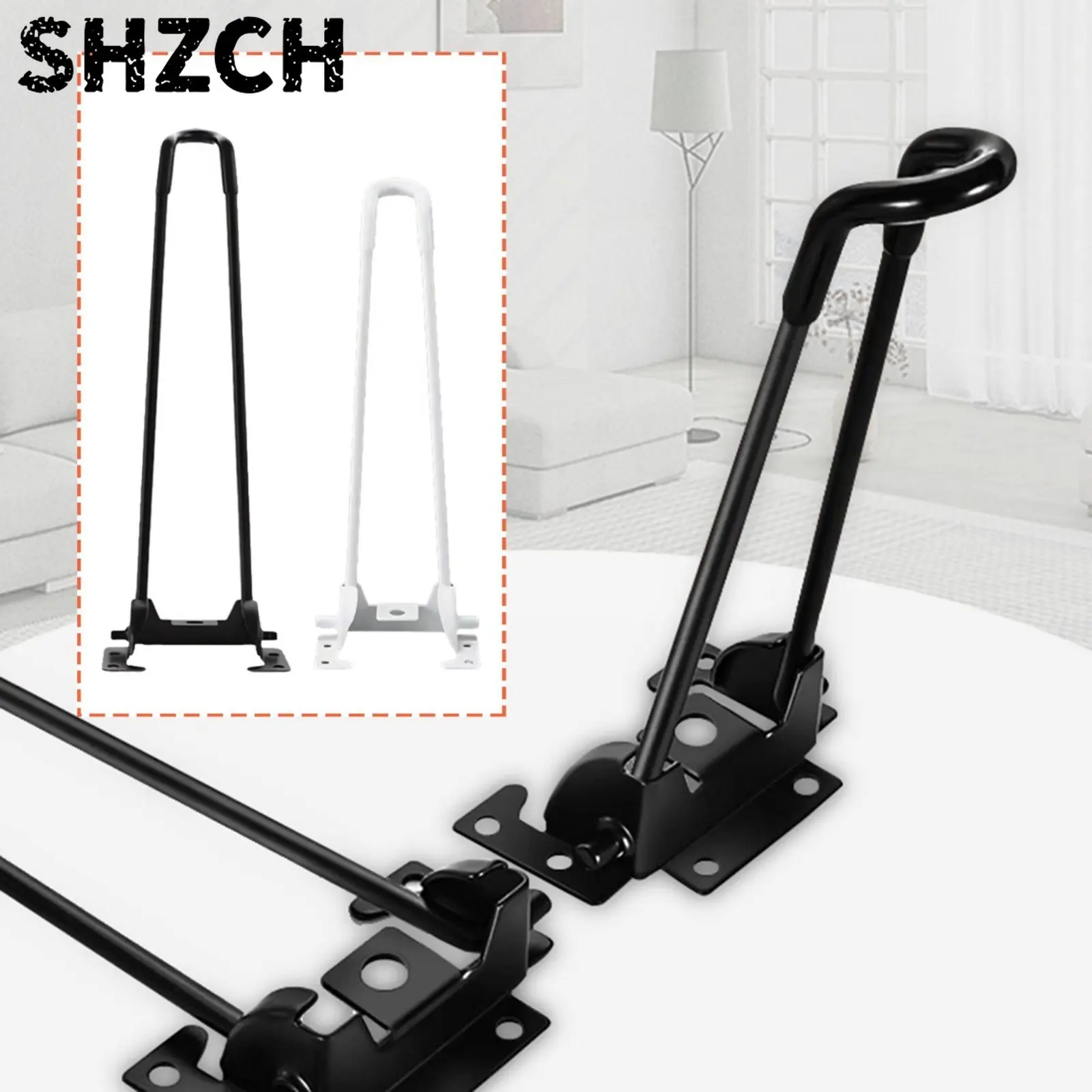 Folding Metal Table Leg Easy Installation Foldable Desk Leg Furniture Support Space Saving Anti-Slip Feet for Camping