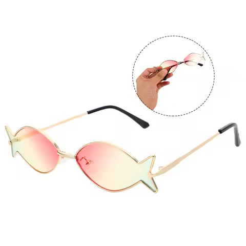 Hawaiian Fish Sunglasses for Women Fashionable Beach Pool Cool Luau Accessories Novelty Funny Eyeglasses Party