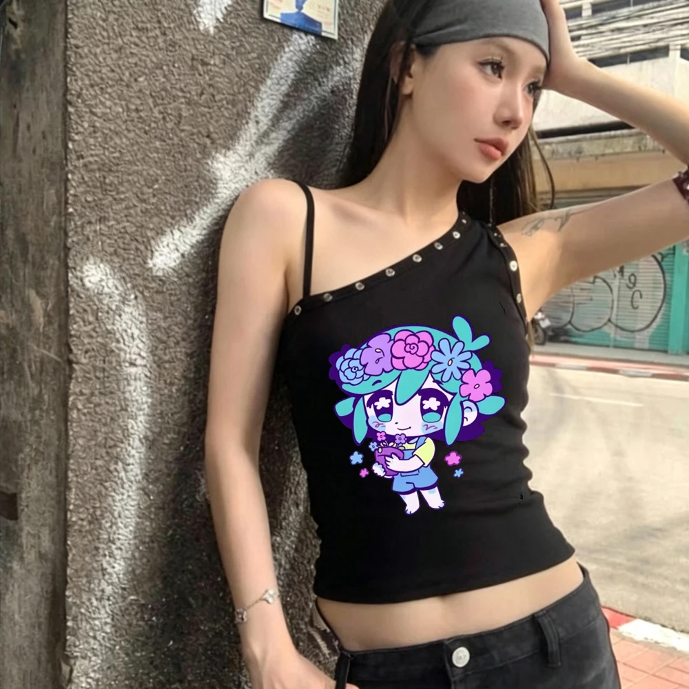 Omori crop top teen y2k jojifuku gyaru meme funny t shirt vintage korean fashion anime harajuku dollette