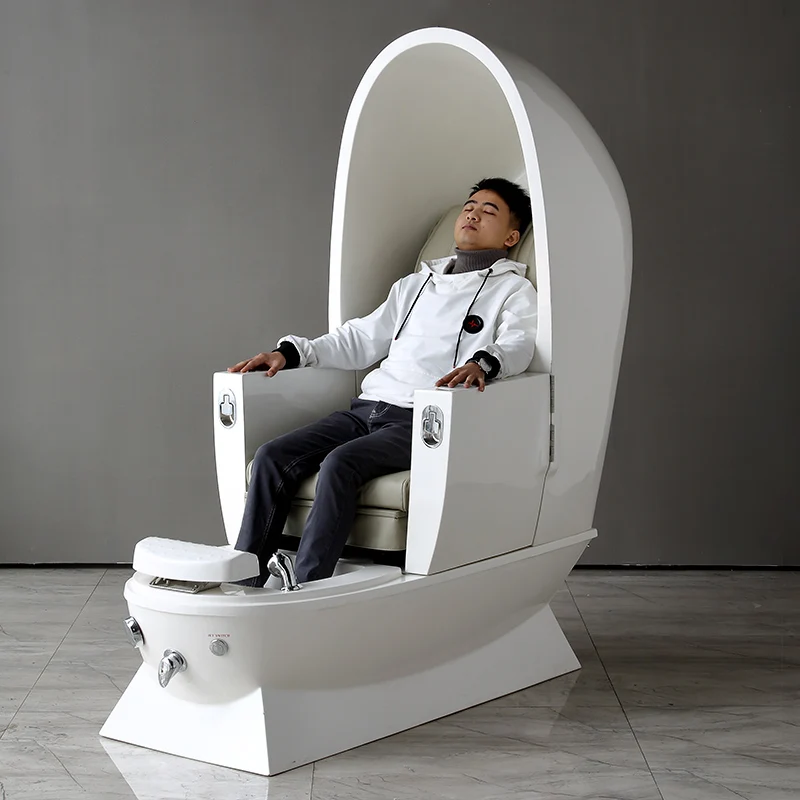 Chaise de pédicure en forme d'œuf pour salon de manucure, massage des pieds, spa électrique multifonctionnel unique