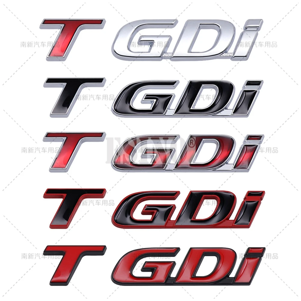 3D Metal TGDI T-GDI Car Emblem Badge Sticker for Hyundai Rear Trunk Fender Turbo Logo Styling Decoration Accessories
