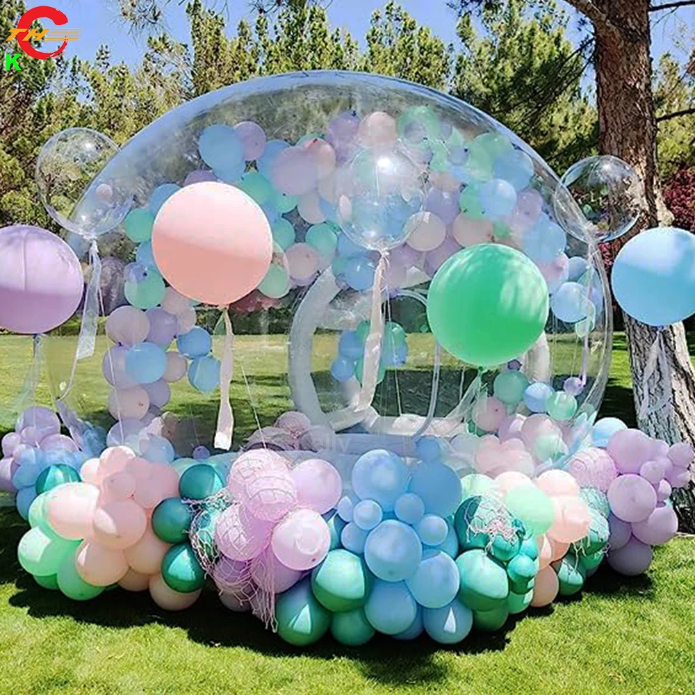 Free Shipping 4m Dia Money Bubble House Transparent Inflatable Wedding Bounce Tent Room for Sale