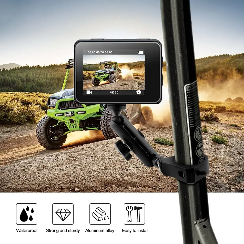 UTV ATV Camera Mount Holder Compatible with GoPro, 1.75\