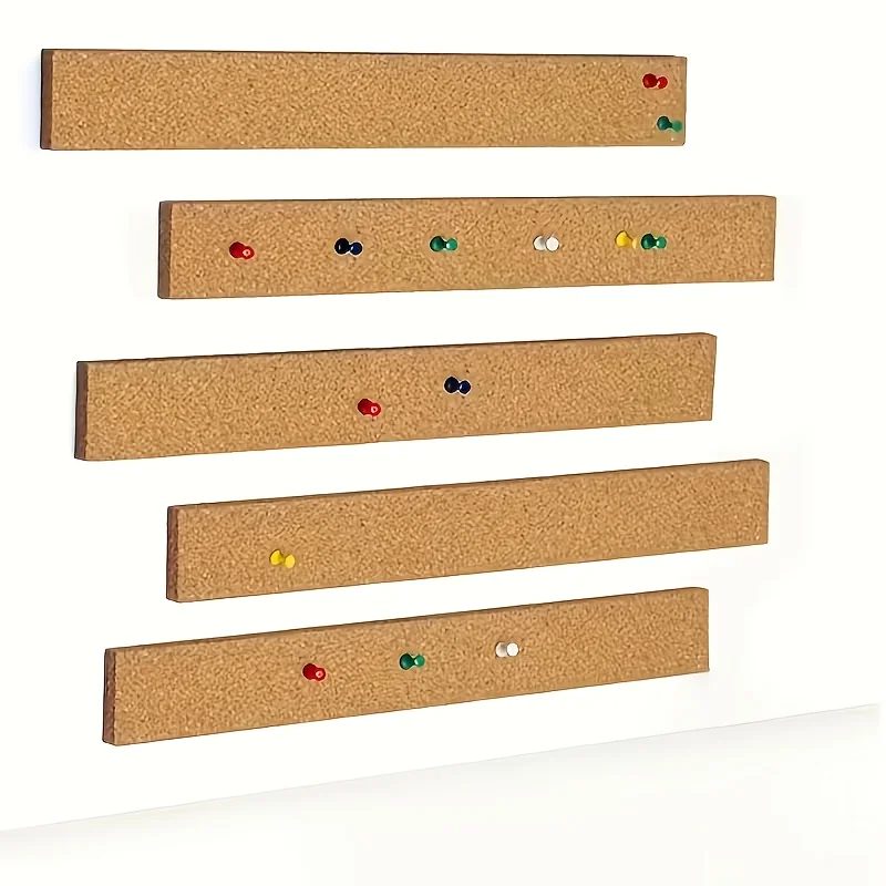 1pc Self-Adhesive Cork Bulletin Strip - Frameless Wall Board Accessory for Office School Home | Notes Photos Organizer