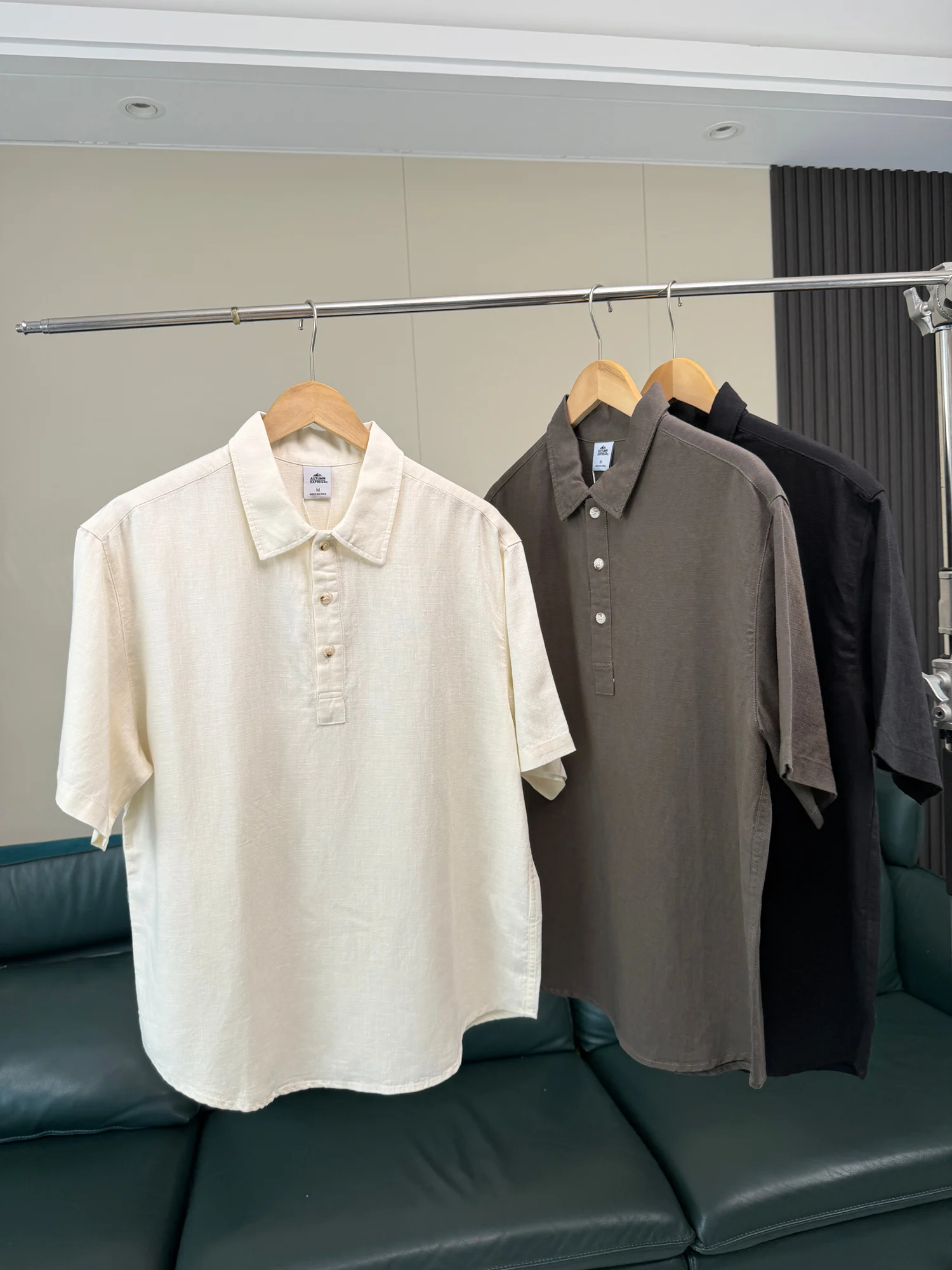 Linen Cotton Casual Short Sleeve Shirt Men's Summer Thin Cool Feeling Breathable Fashion Urban Style Standard Fit Pure Color
