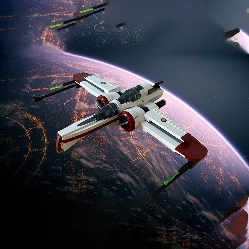 

688 шт. Star Battle MOC ARC-170 Starfighters Галактический истребитель DIY Модель Строительные блоки Игрушки на день рождения Подарочная сборка для детей