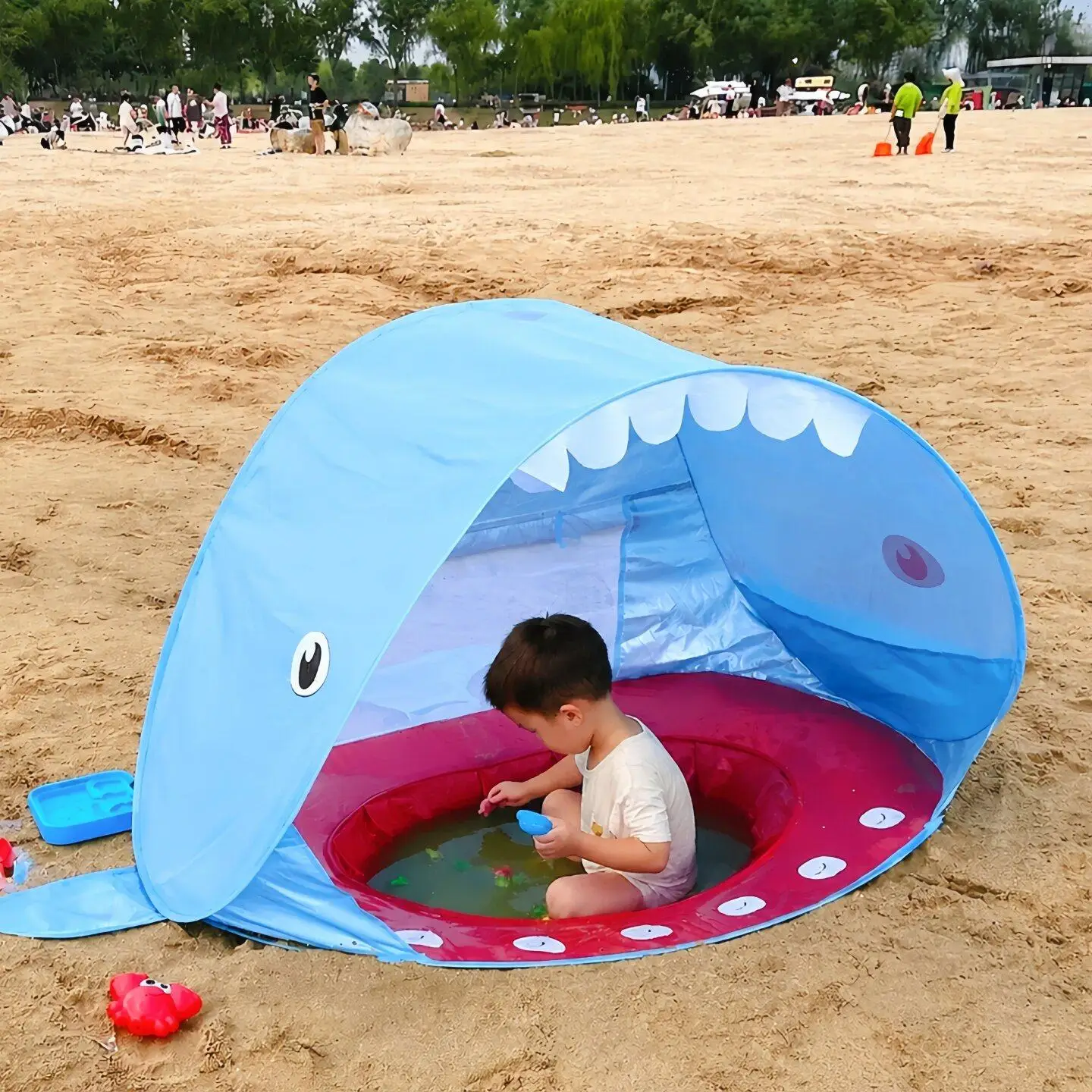 beach-sun-protection-portable-tent-easy-to-set-up-digging-sand-tent-simple-small-tent-lightweight-camping-outdoor-gear