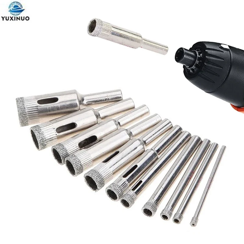 Set 10pcs 4-20mm Diamond Marble Drill Bit Hole Cutter Machine Drill Hole Tool for Ceramic Glass Tile Porcelain Wood Hole Opener