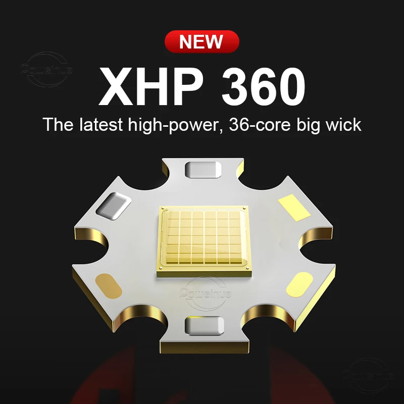 XHP360 Super High Power Rechargeable Led Flashlight Powerful Type-c charging Big LED Lantern 5 Modes Long Shot Torch Camping