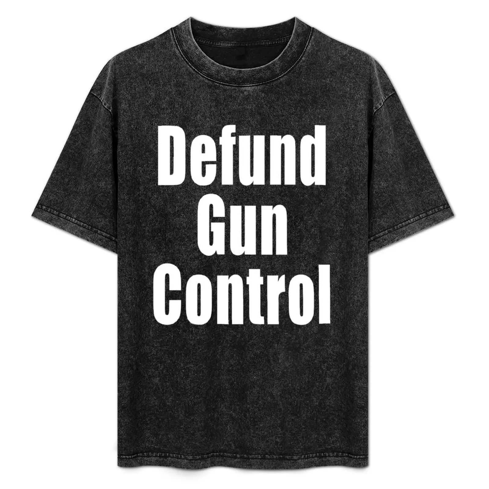 Defund Gun Control Vintage T-Shirt Stylish Graphic Short Sleeve Top