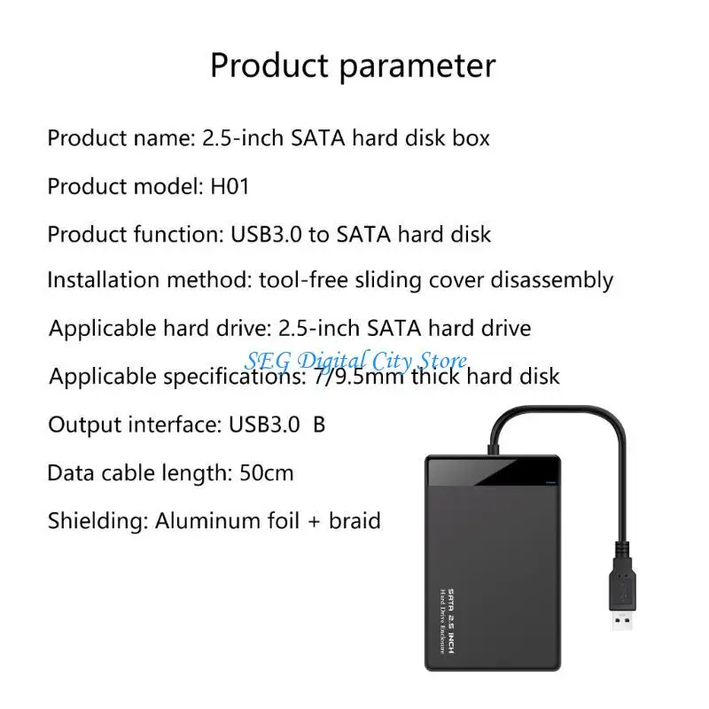 

U75B Portable 2.5inch Hard Disk Enclosure Case 2.5inch External Hard Drives Enclosure