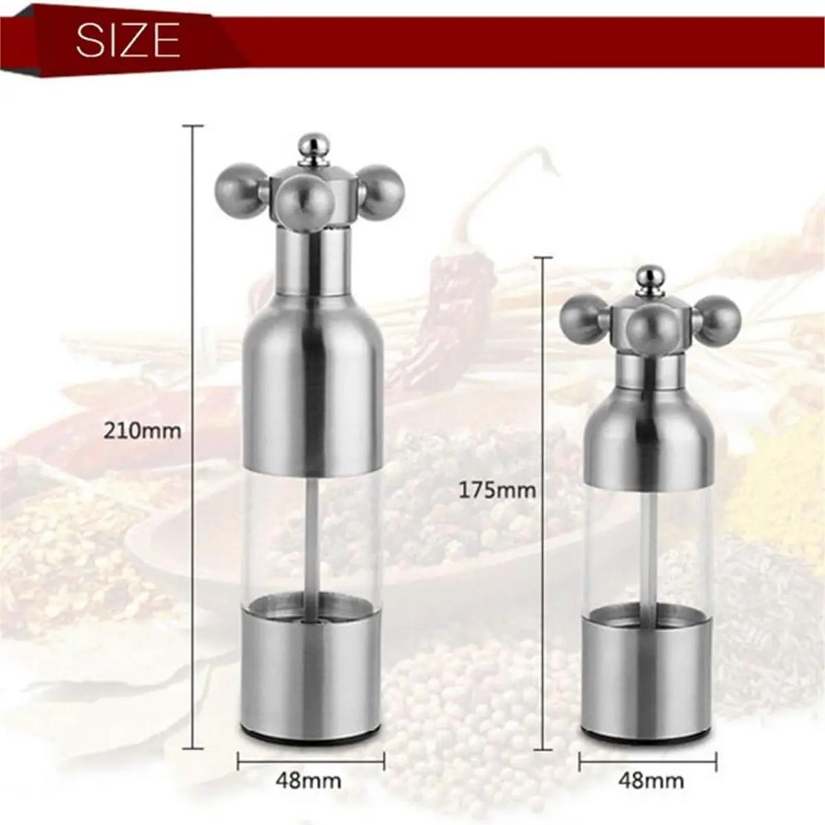 cofa-salt-and-pepper-grinder-manual-stainless-steel-faucet-salt-shaker-western-style-kitchenware-with-handle-b