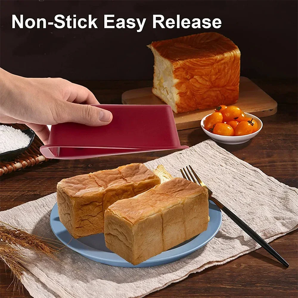 Silicone Baking Molds NonStick Rectangle Cake Pans Mini Loaf Pan Easy Release Bread Toast Mould Kitchen Accessories Pastry Tool