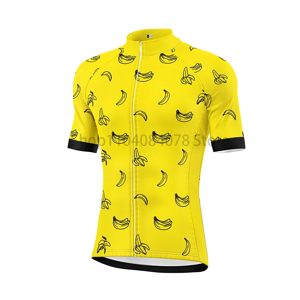 Men Yellow Banana Cycling Jersey Bike Mtb Cycle Jersey Bicycle Cycling Jersey Shirt Maillot Team Funny