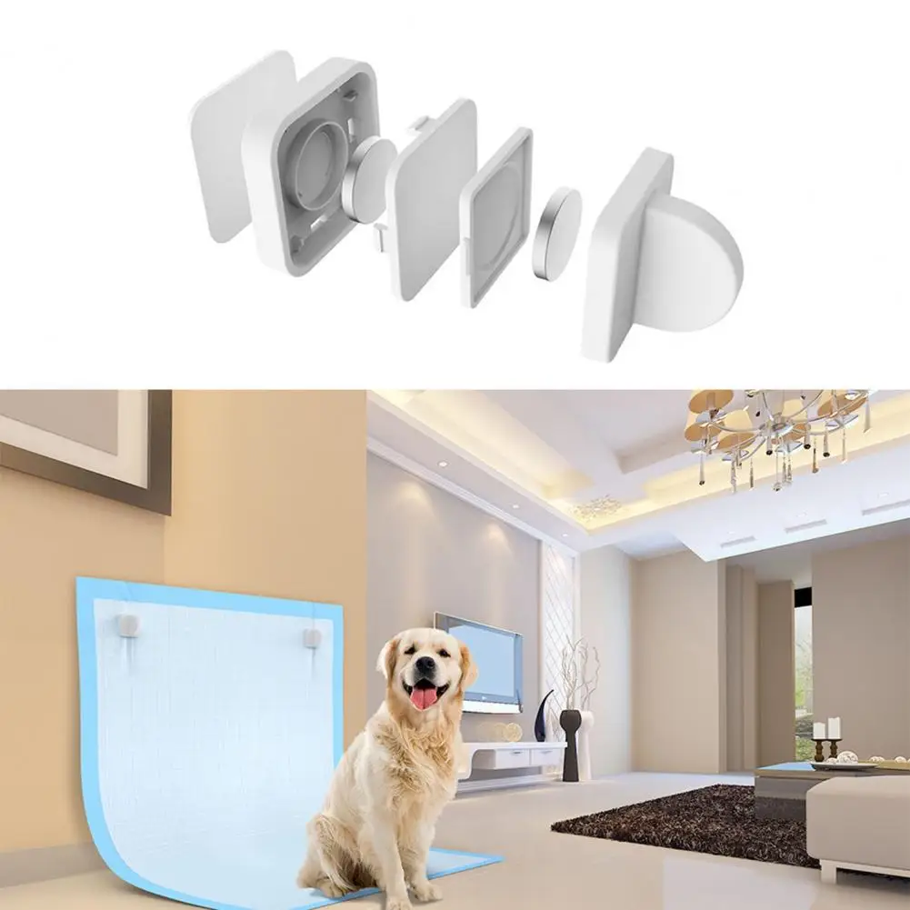 2Pcs Dog Pee Snap-on Pee Pad Holder Strong Magnet Adsorption No-slip Pet Pee Mat Holder Toilet Pad Holder Pet Products