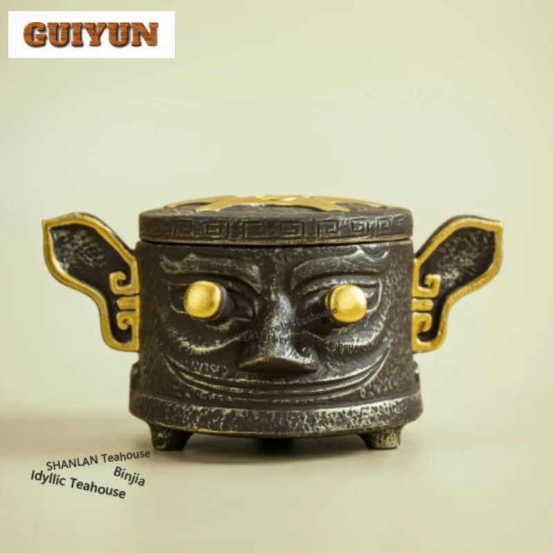 

Sanxingdui маска держатель для благовоний дзен-сад курильницы оснащенные ароматические ароматические свечи курильница чайные услуги украшения