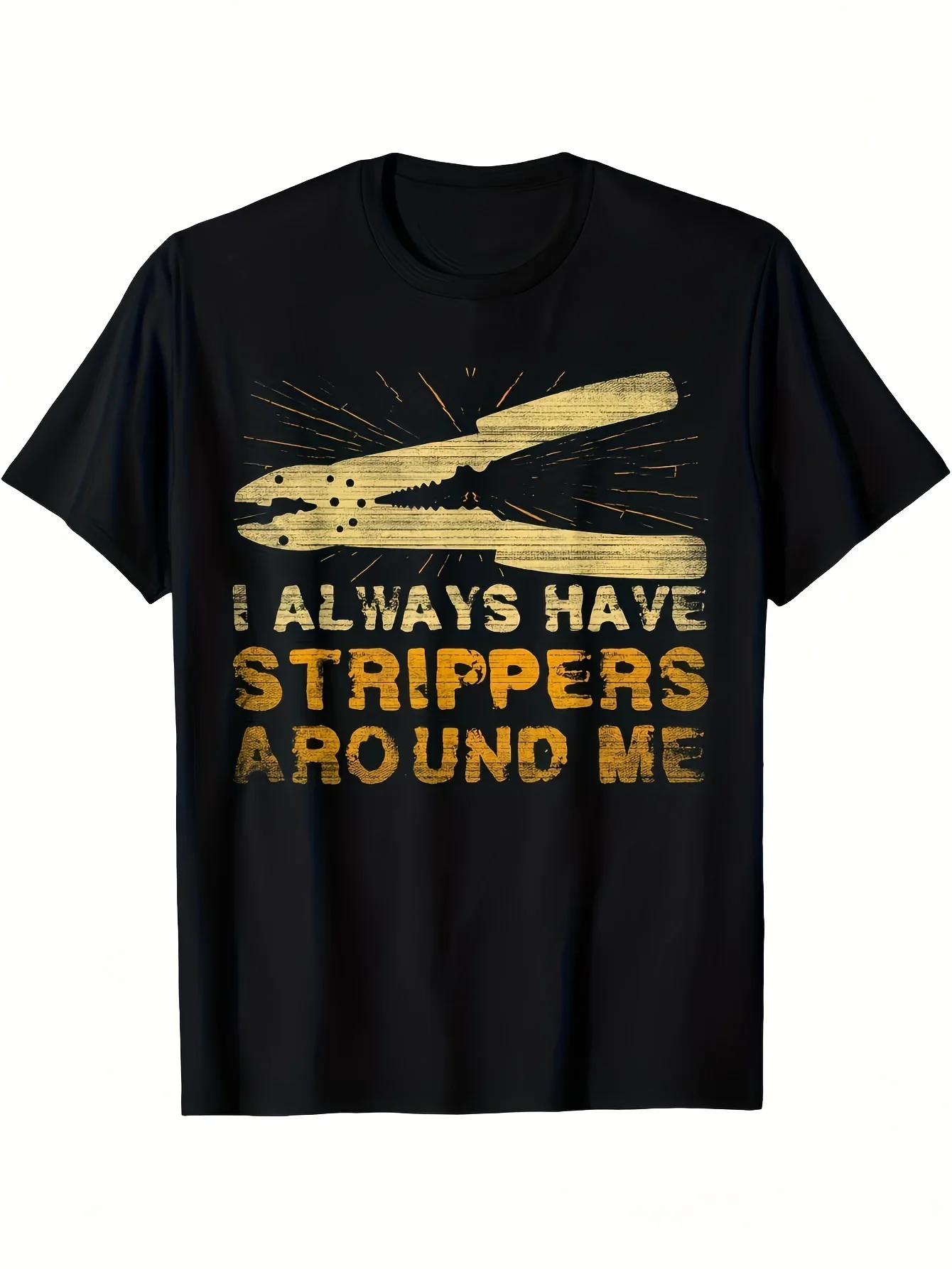 New 1pc, I Always Have a Stripping Fun Electrician by My Side - Men's T-Shirt Gift