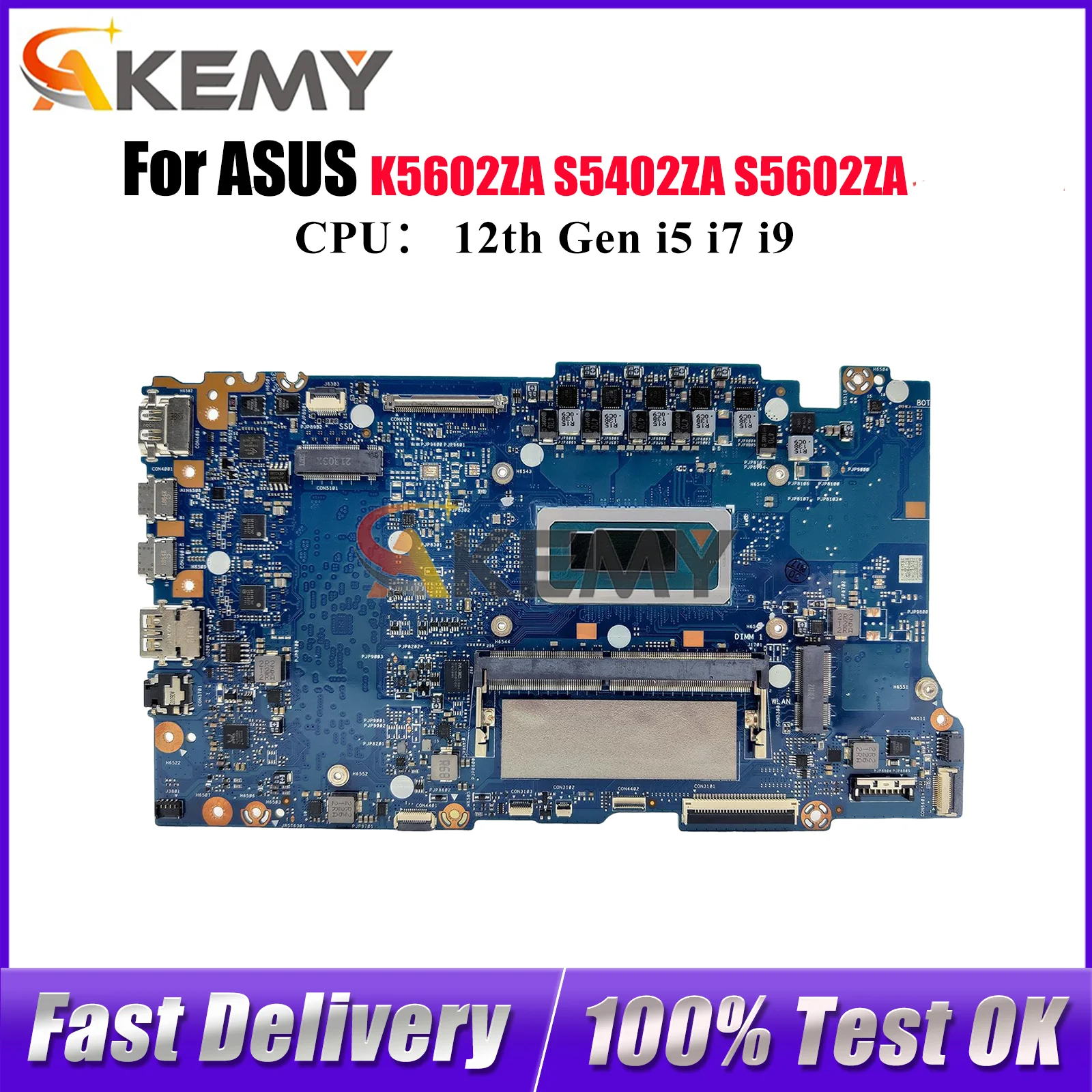 

S5602ZA Материнская плата для ноутбука ASUS Vivobook K5602ZA S5402ZA S5602Z S5602ZA Материнская плата с 12-го поколения i5 i7 i9 100% тесты OK stk