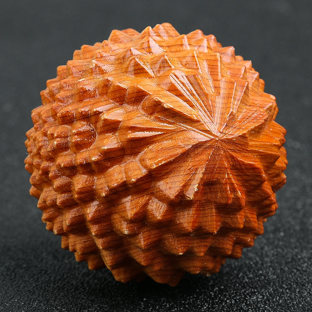 Cliff Cypress Carved Durian Handle Fitness ball Play Trinkets Home Tabletop Decor Display Yoga Acupoint Massage