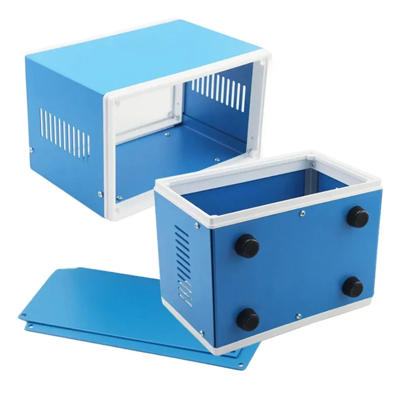 【Найвичайшая цена!】Шифференционная коробка Синяя металлическая проекционная коробка DIY Электрический корпус Профилактический корпус Электрическая коробка