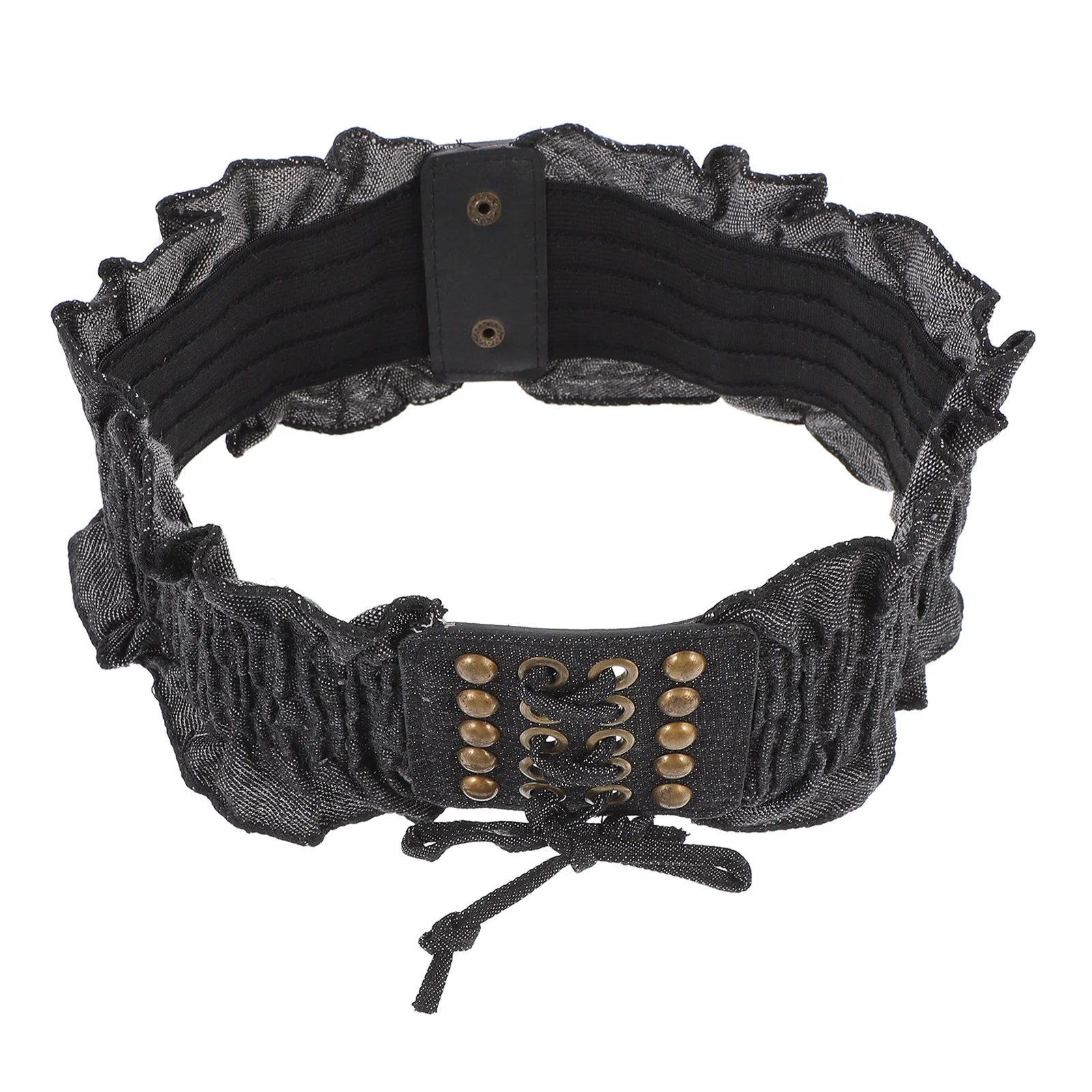 Postpartum Girdle Corsets Stretchy Alloy Buckle Elastic Macrame Denim Waistband