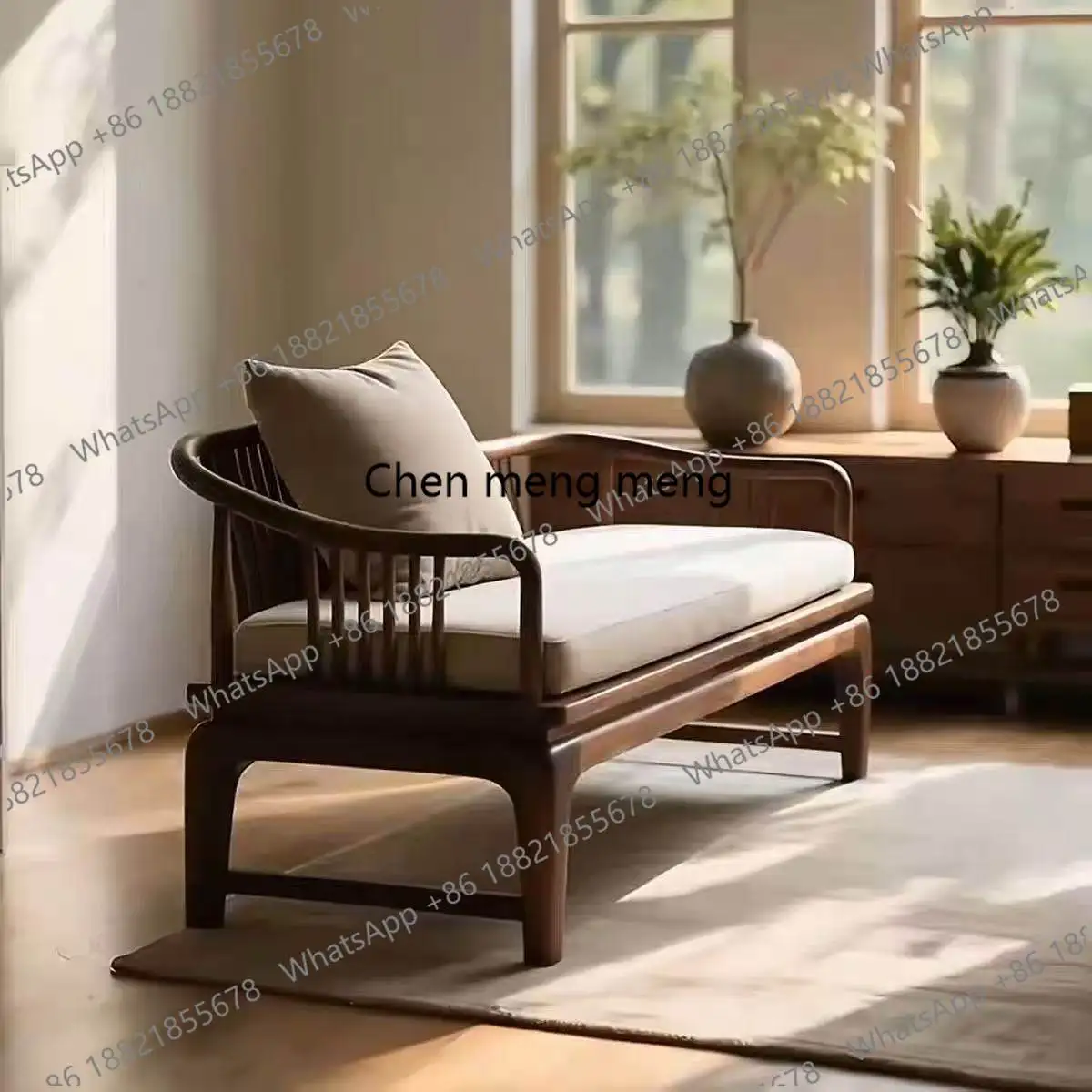 

Новый шезлонг в китайском стиле из массива дерева, эстетичный диван-кровать в стиле Сун, кресло-реклайнер из орехового дерева для отдыха и красоты.